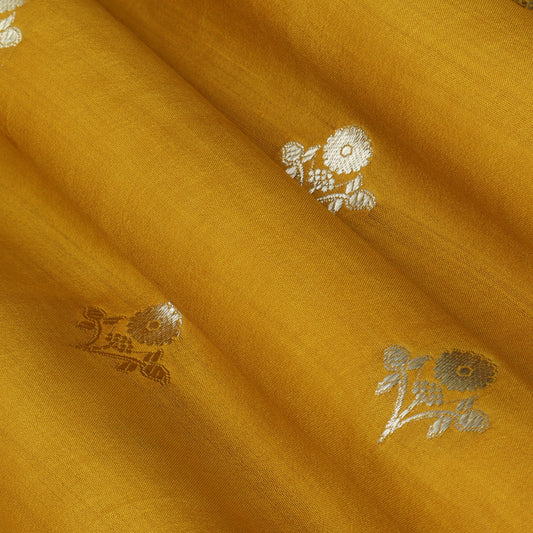 Mustard Color Munga Brocade Fabric