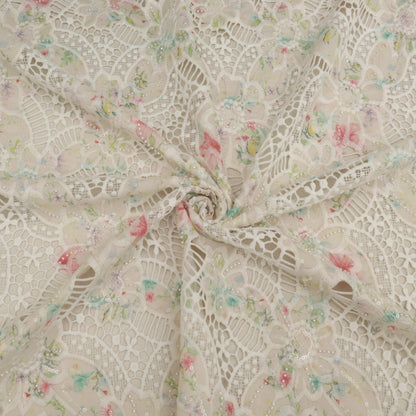 Crepe Embroidery Fabric
