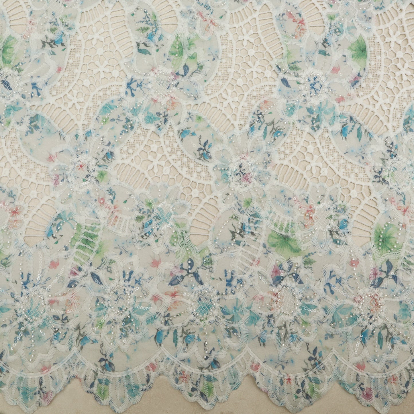 Crepe Embroidery Fabric