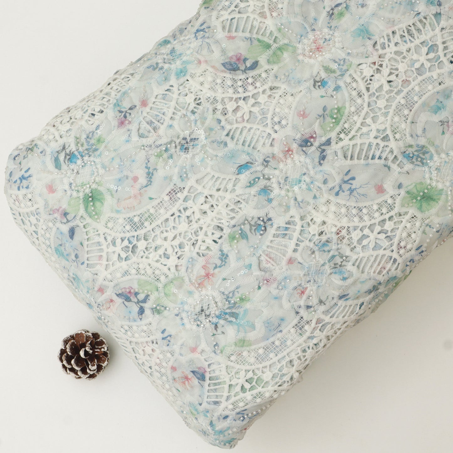 Crepe Embroidery Fabric