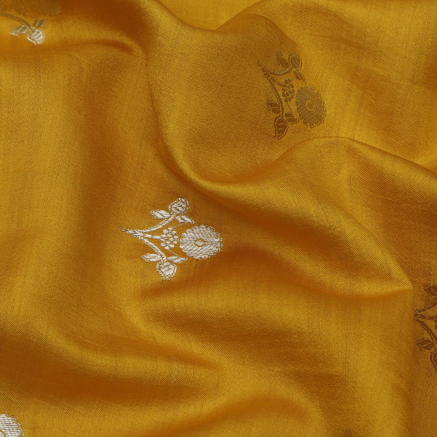 Mustard Color Munga Brocade Fabric