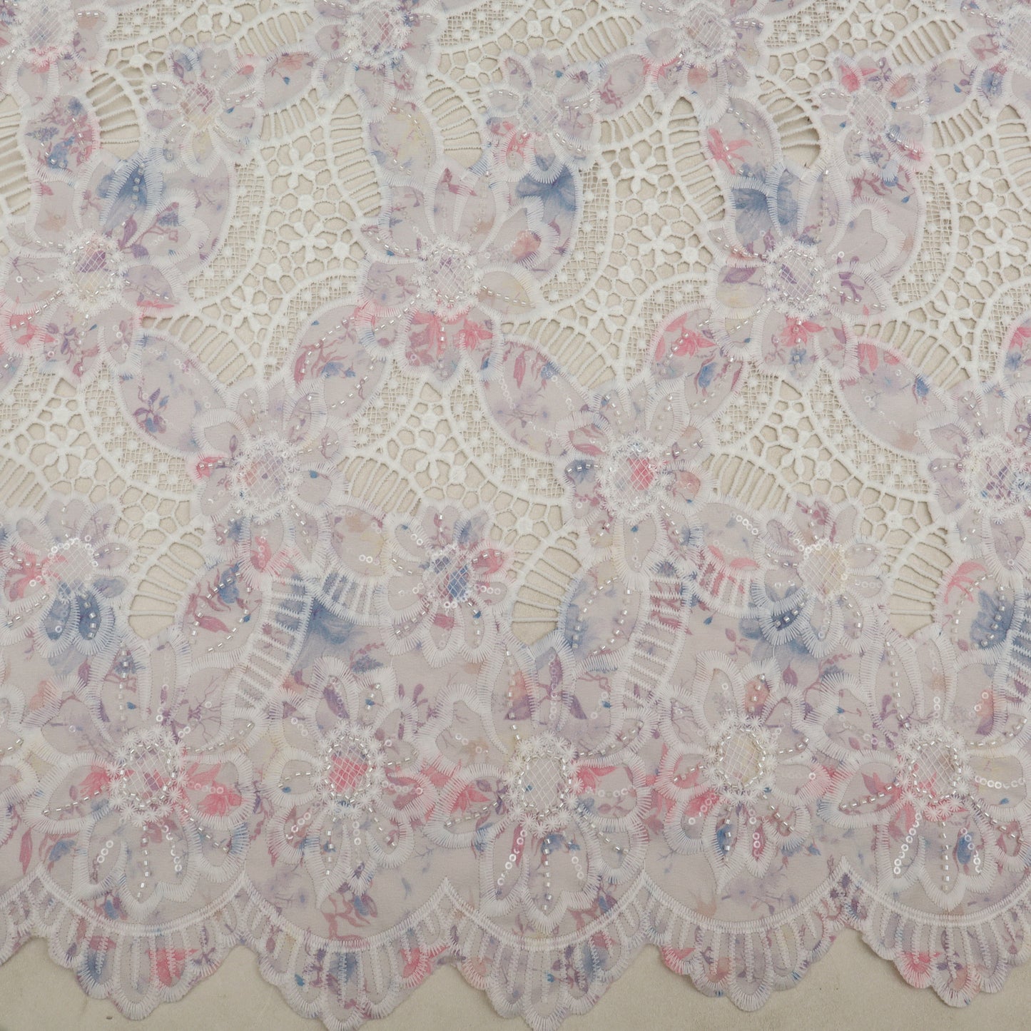 Crepe Embroidery Fabric