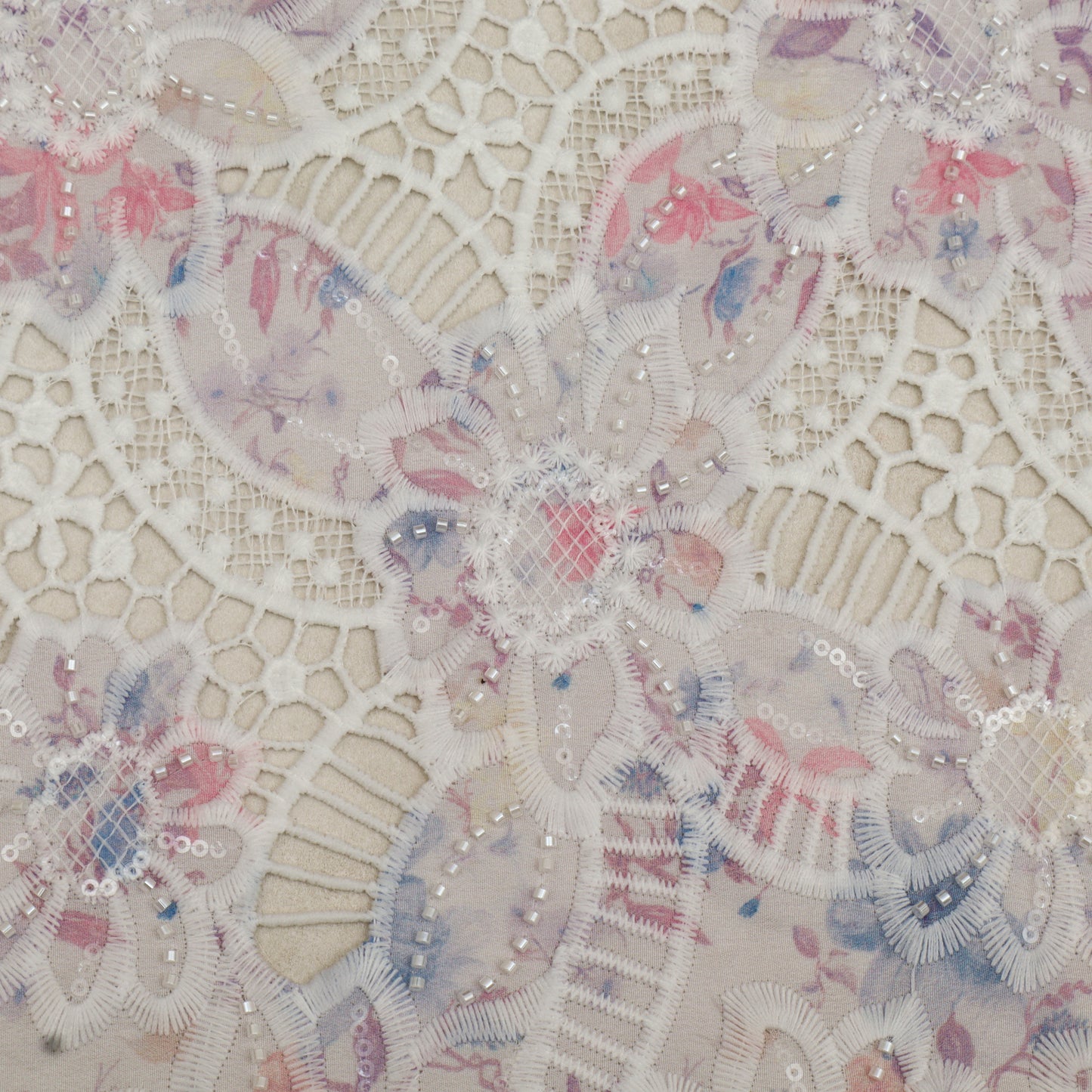 Crepe Embroidery Fabric