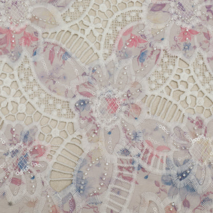 Crepe Embroidery Fabric