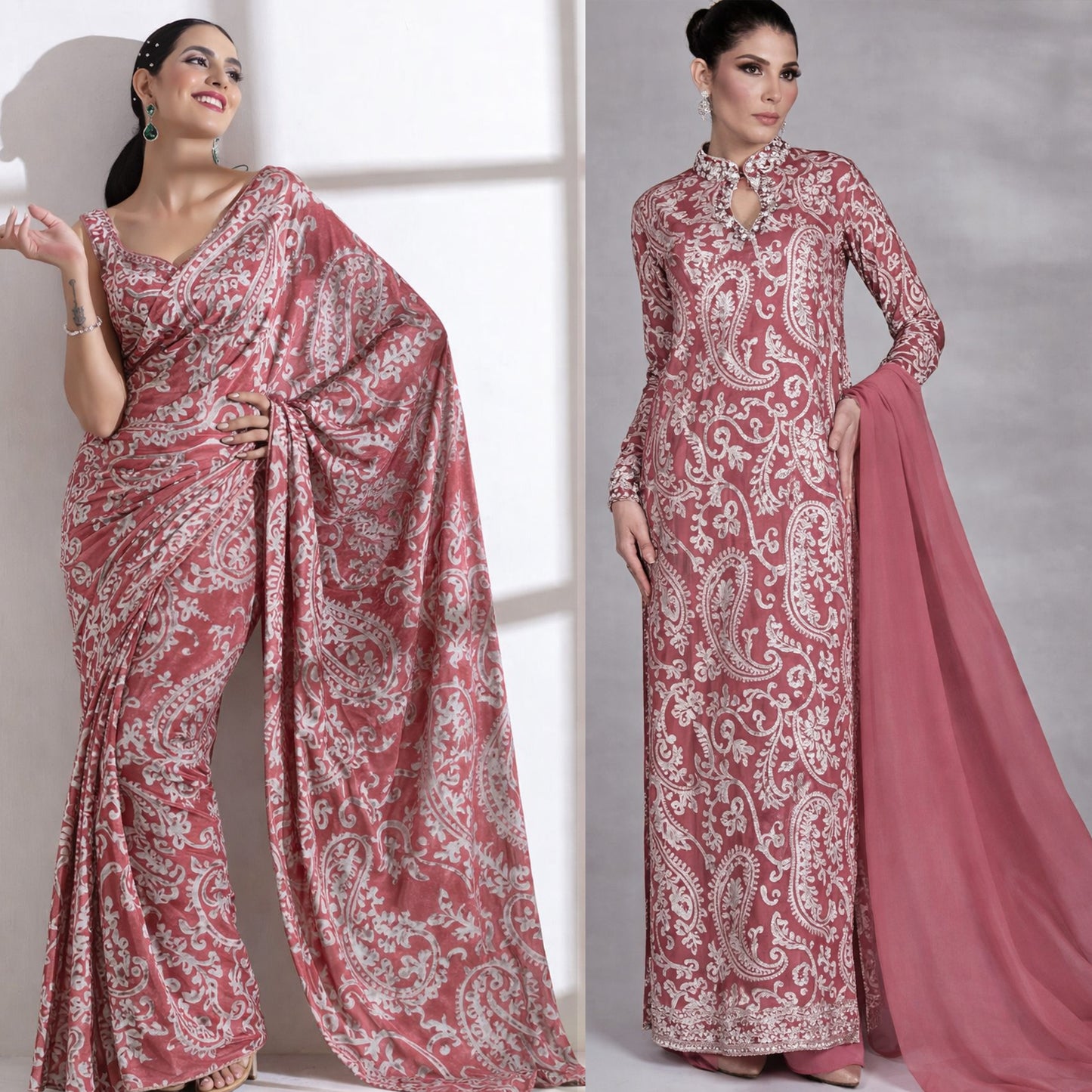 Pink Color Brasso Velvet Fabric