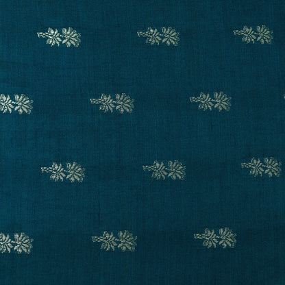 Teal Blue Color Munga Brocade Fabric