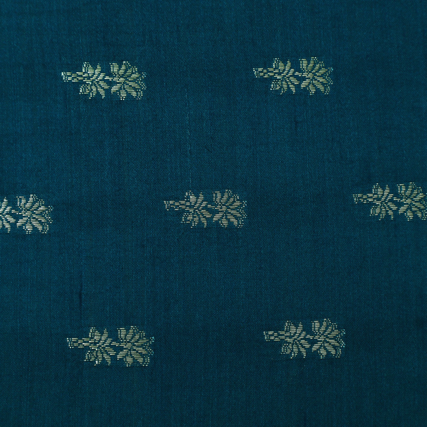 Teal Blue Color Munga Brocade Fabric