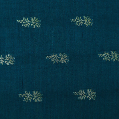 Teal Blue Color Munga Brocade Fabric