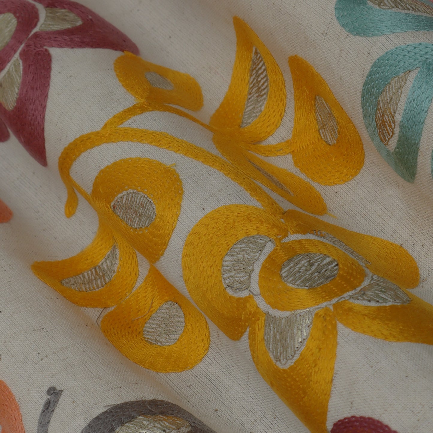 Colored Linen Embroidery Fabric