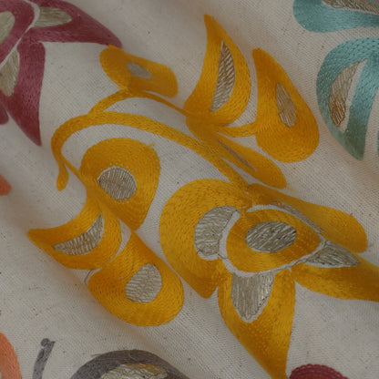 Colored Linen Embroidery Fabric