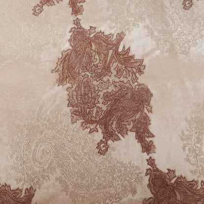Cream Color Brasso Velvet Fabric