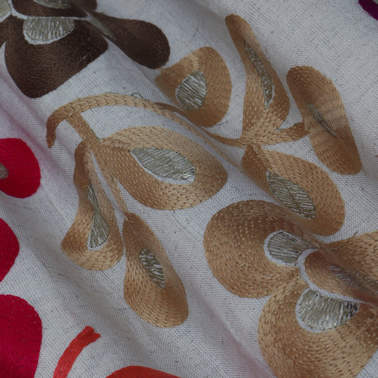 Colored Linen Embroidery Fabric