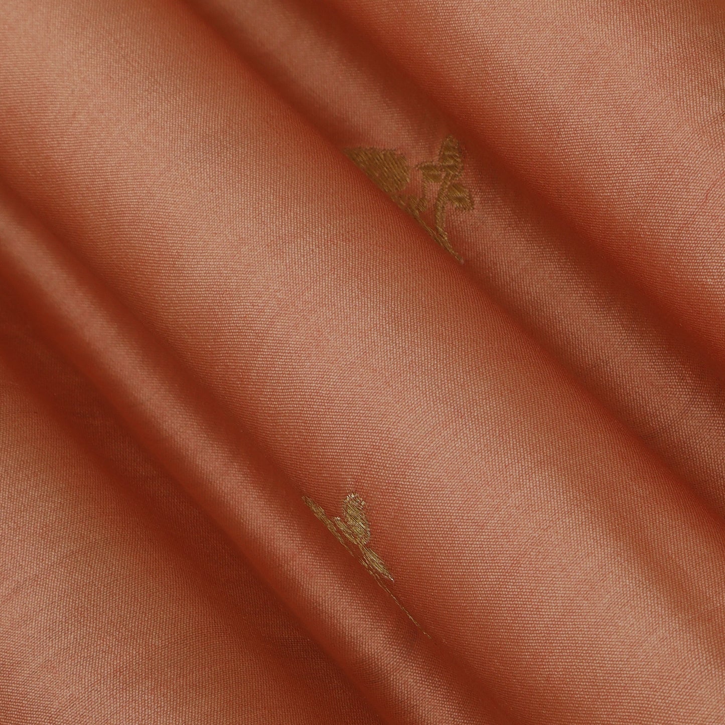 Peach Color Munga Brocade Fabric