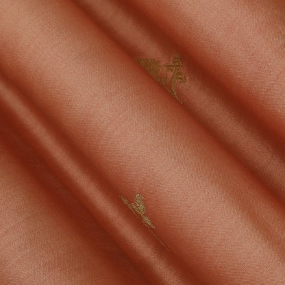 Peach Color Munga Brocade Fabric