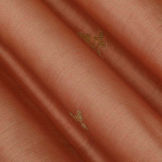 Peach Color Munga Brocade Fabric