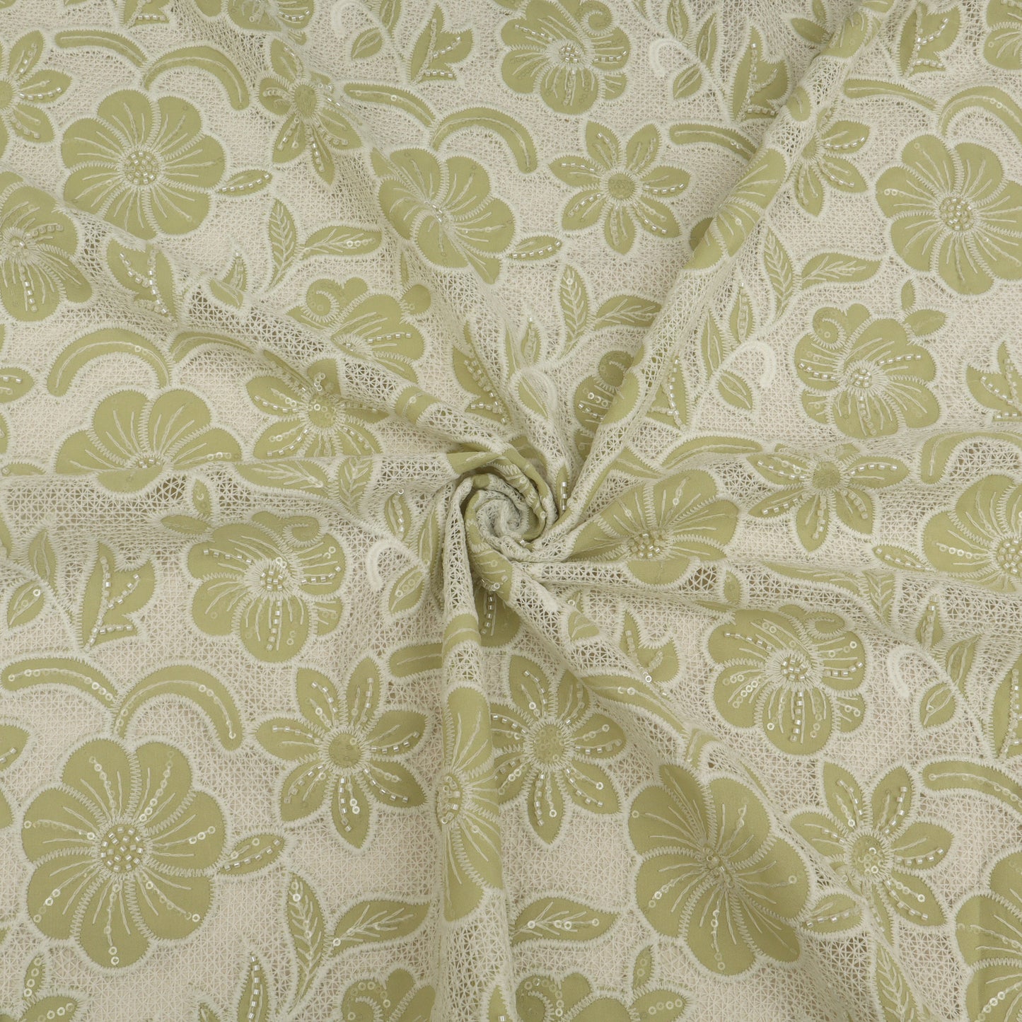 Crepe Embroidery Fabric
