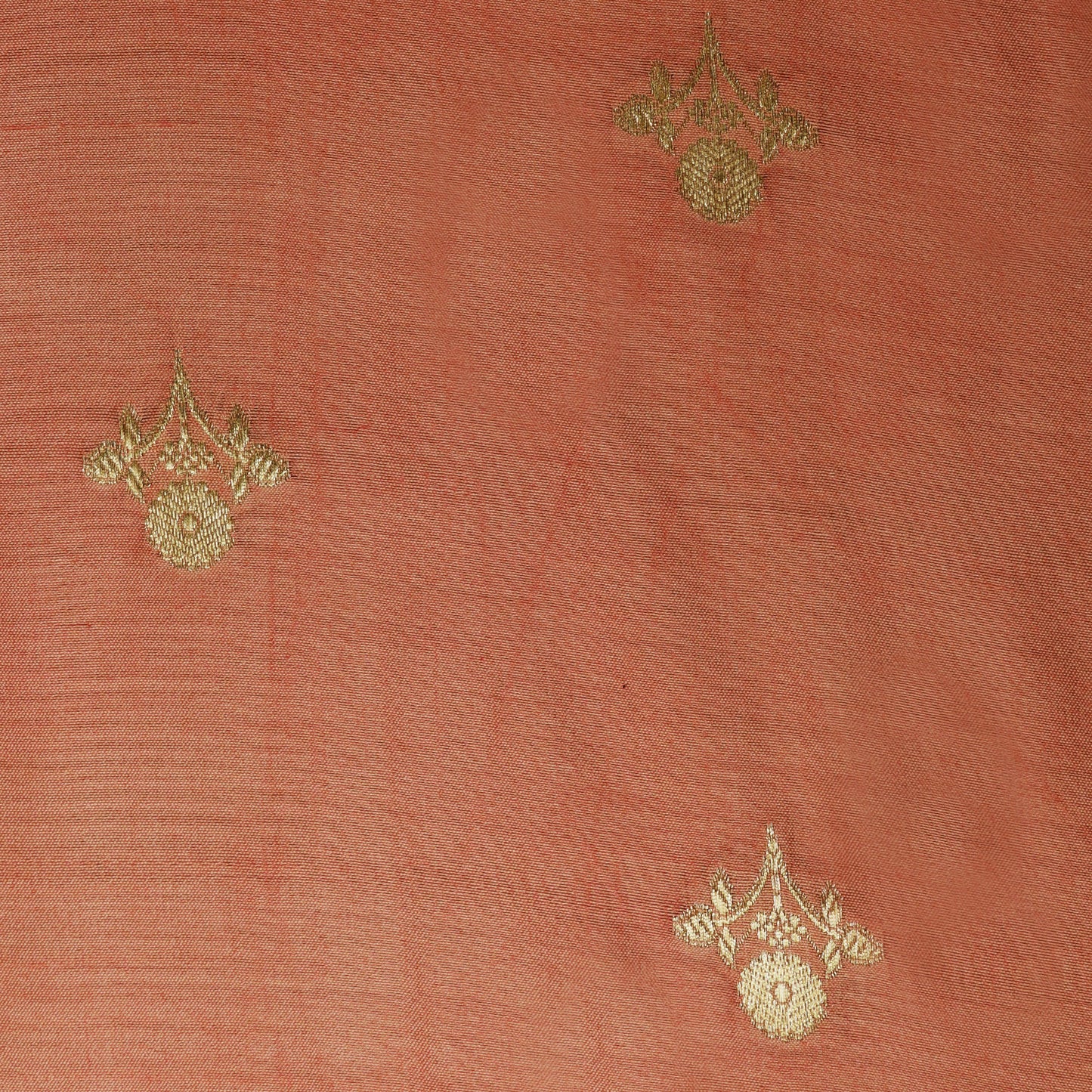 Peach Color Munga Brocade Fabric