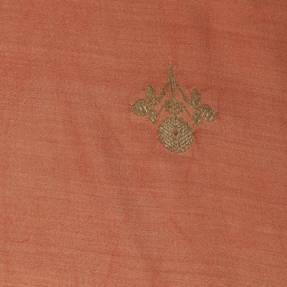 Peach Color Munga Brocade Fabric