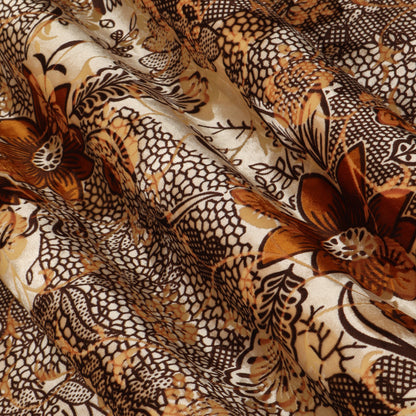 Floral Printed Brasso Velvet Fabric