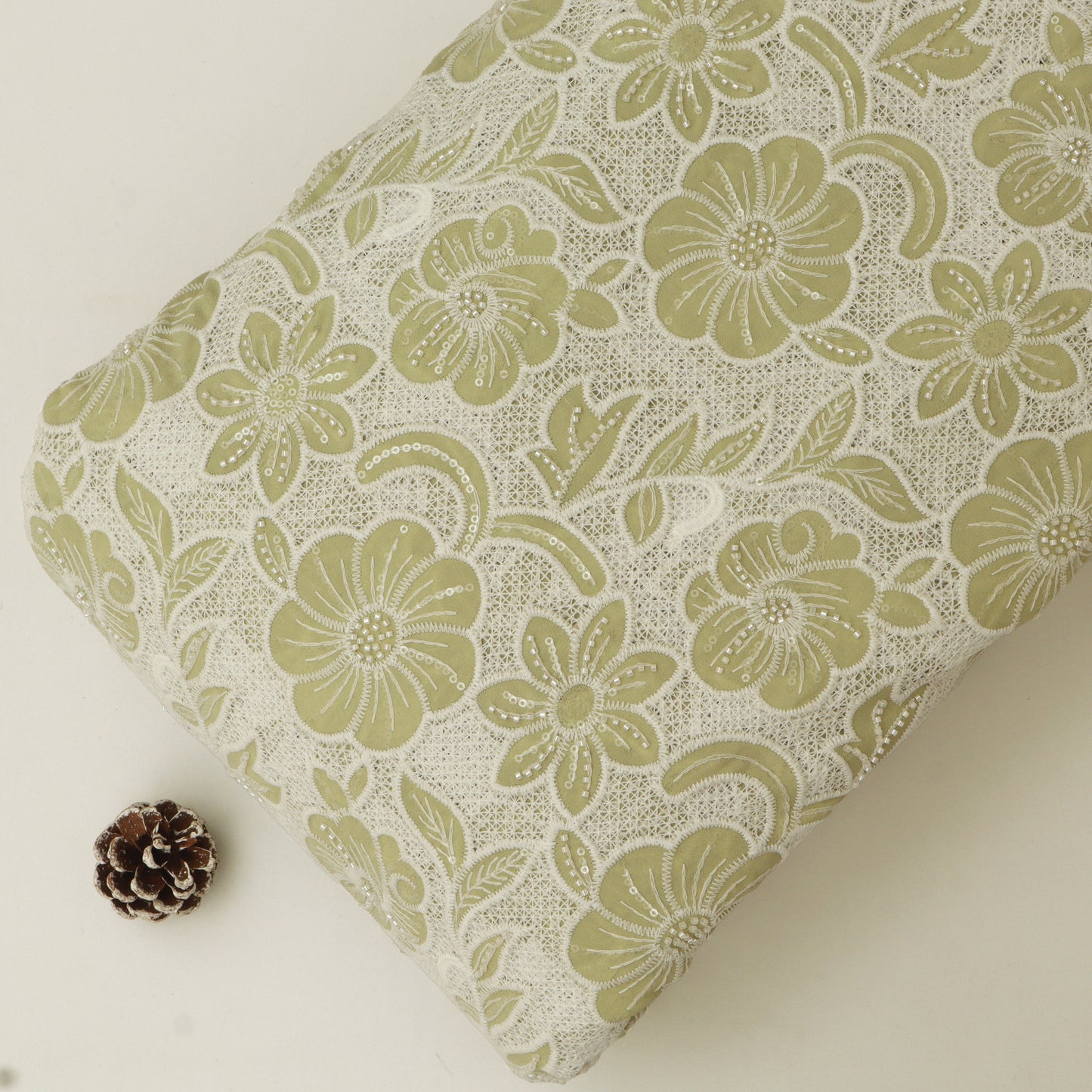 Crepe Embroidery Fabric