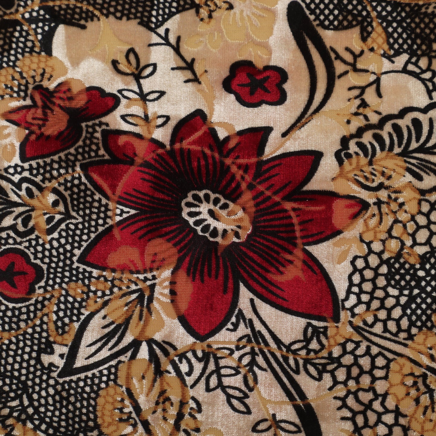 Floral Printed Brasso Velvet Fabric