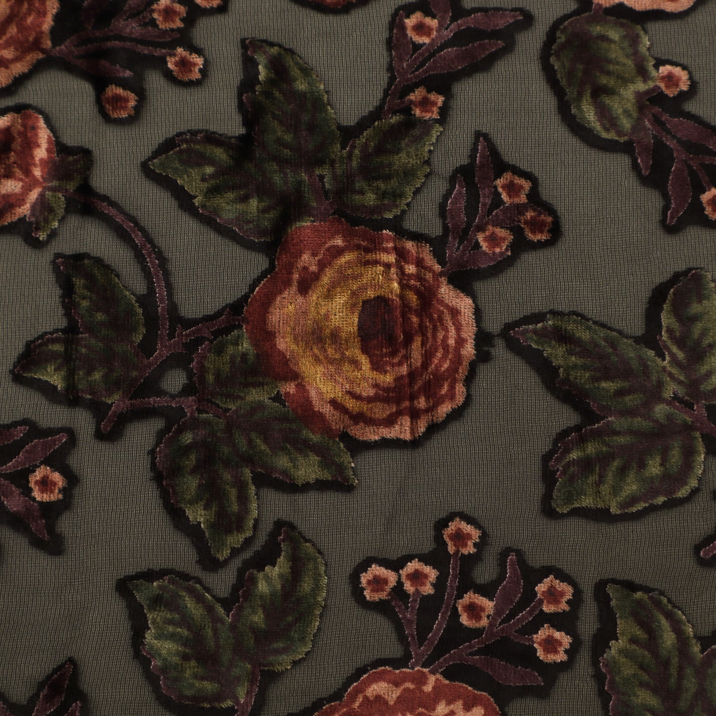 Floral Style Brasso Velvet Fabric