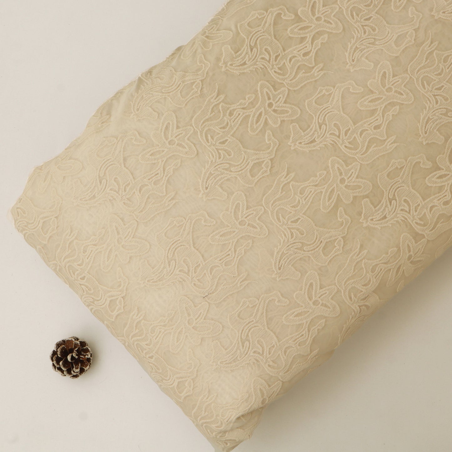 Chanderi Embroidery Fabric