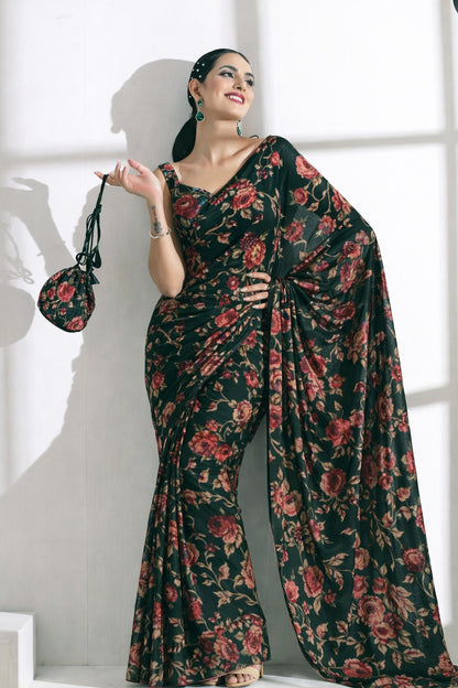 Floral Design Brasso Velvet Fabric