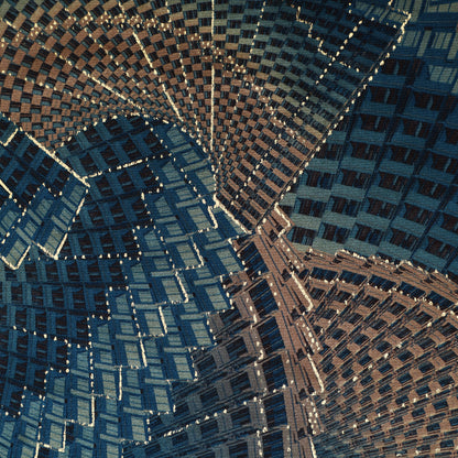 Blue, Gold And Maroon Color Brasso Velvet Fabric