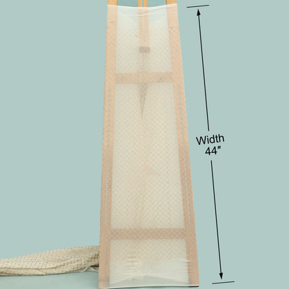 White Color Sequins Georgette Embroidery Fabric