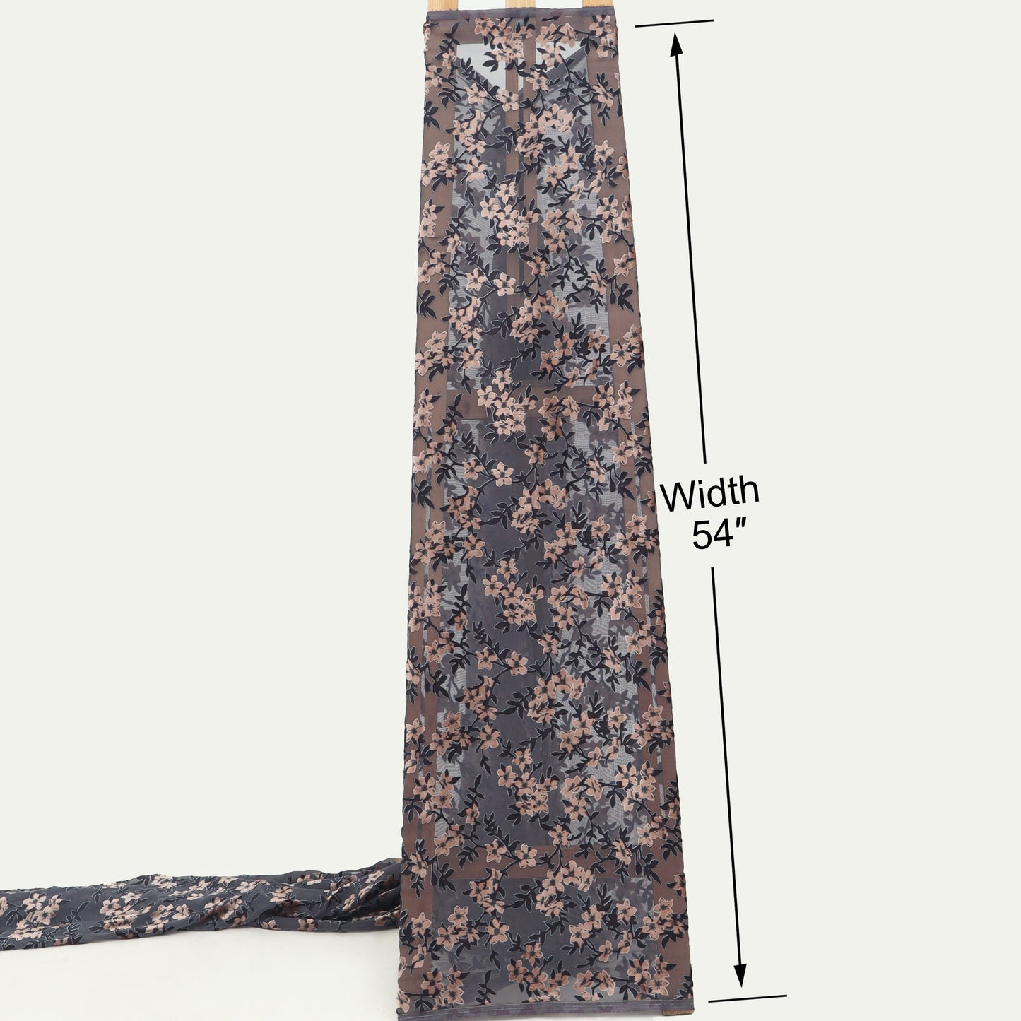 Gray Color Brasso Velvet  Fabric