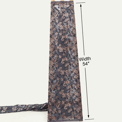 Gray Color Brasso Velvet  Fabric