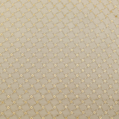 White Color Sequins Georgette Embroidery Fabric