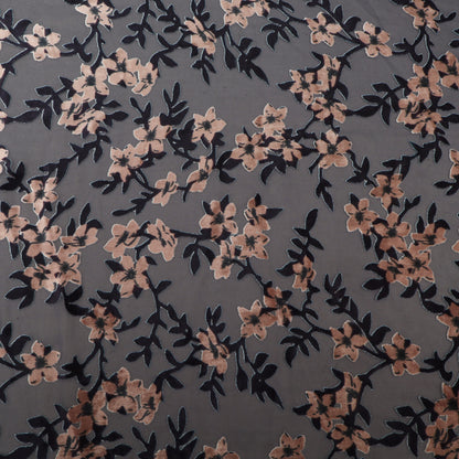 Gray Color Brasso Velvet  Fabric