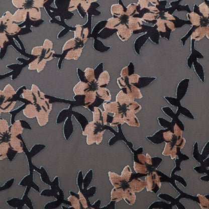 Gray Color Brasso Velvet  Fabric