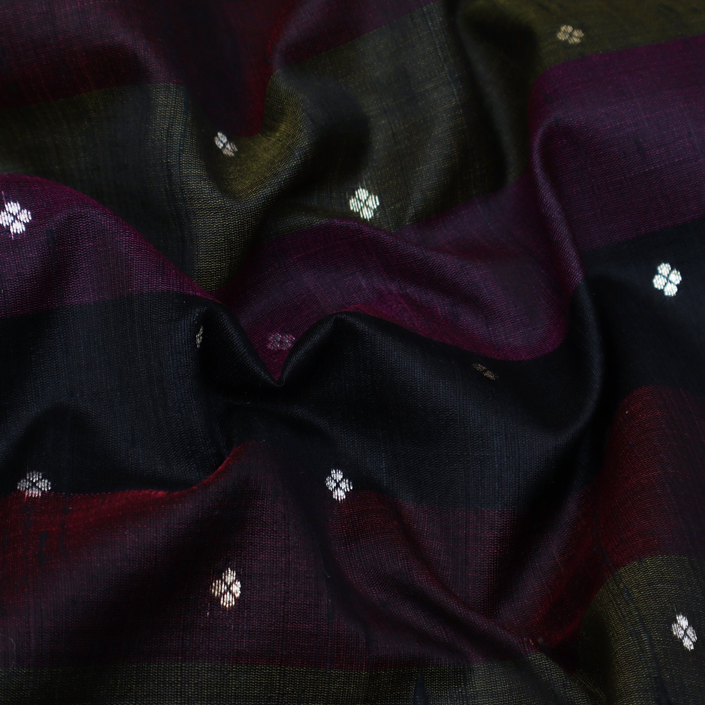 Multi Color Katan Dupion Brocade Fabric