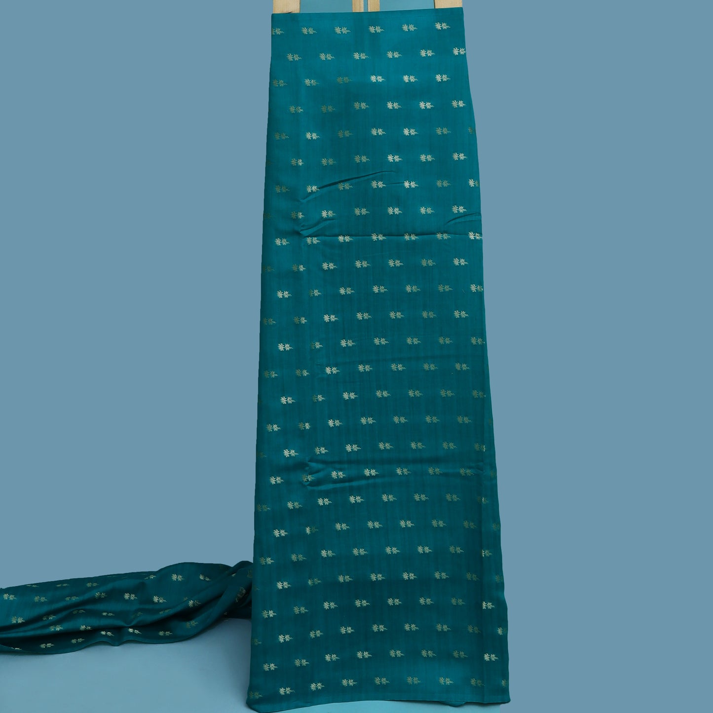 Rama Green Color Munga Brocade Fabric