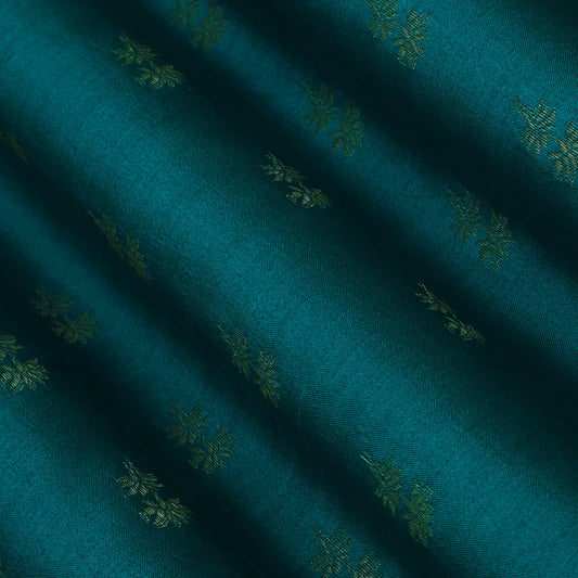 Rama Green Color Munga Brocade Fabric