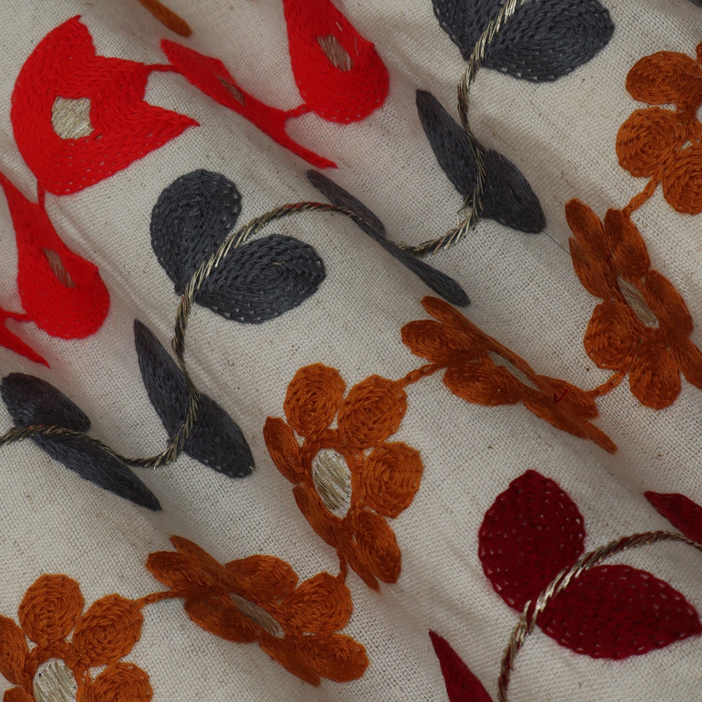 Colored Linen Embroidery Fabric