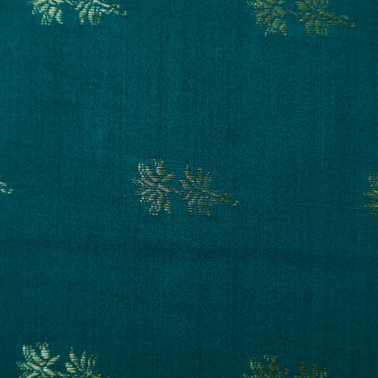 Rama Green Color Munga Brocade Fabric