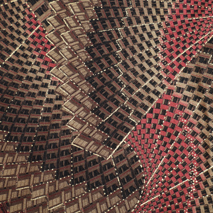 Blue, Gold And Maroon Color Brasso Velvet Fabric