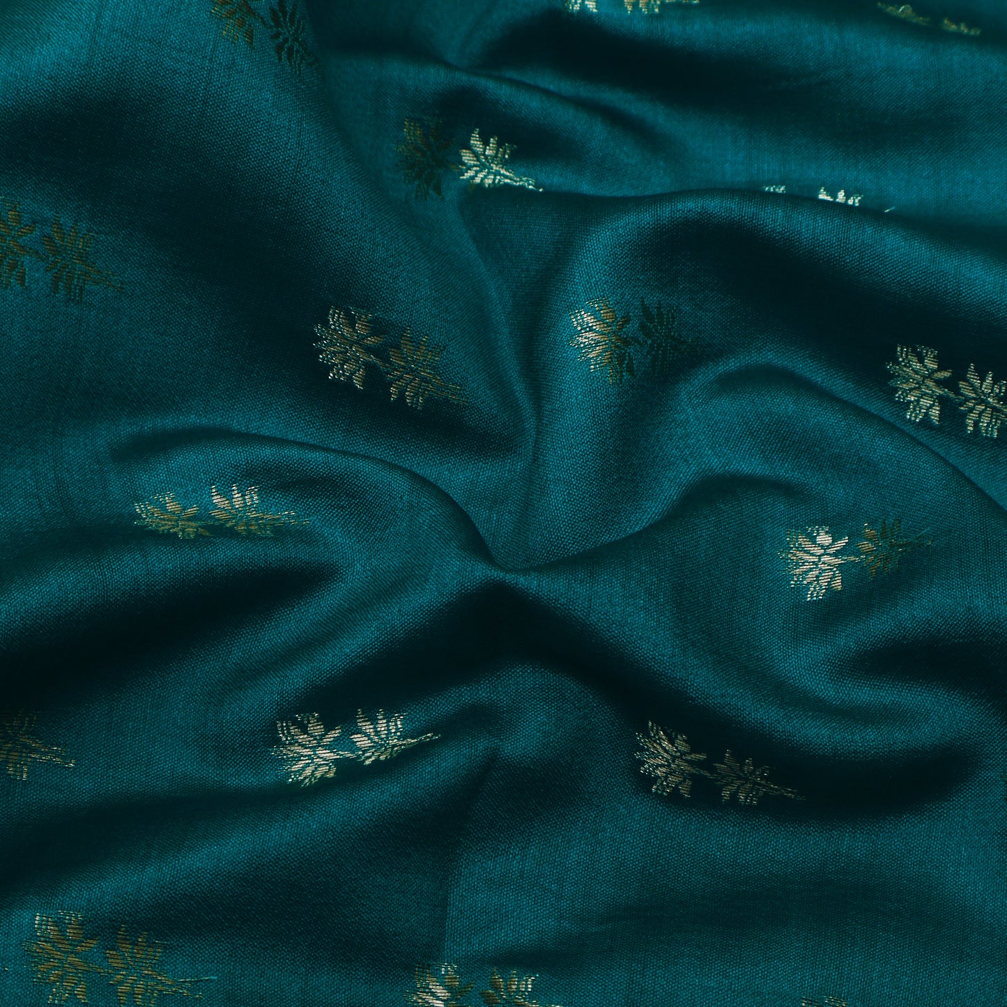 Rama Green Color Munga Brocade Fabric