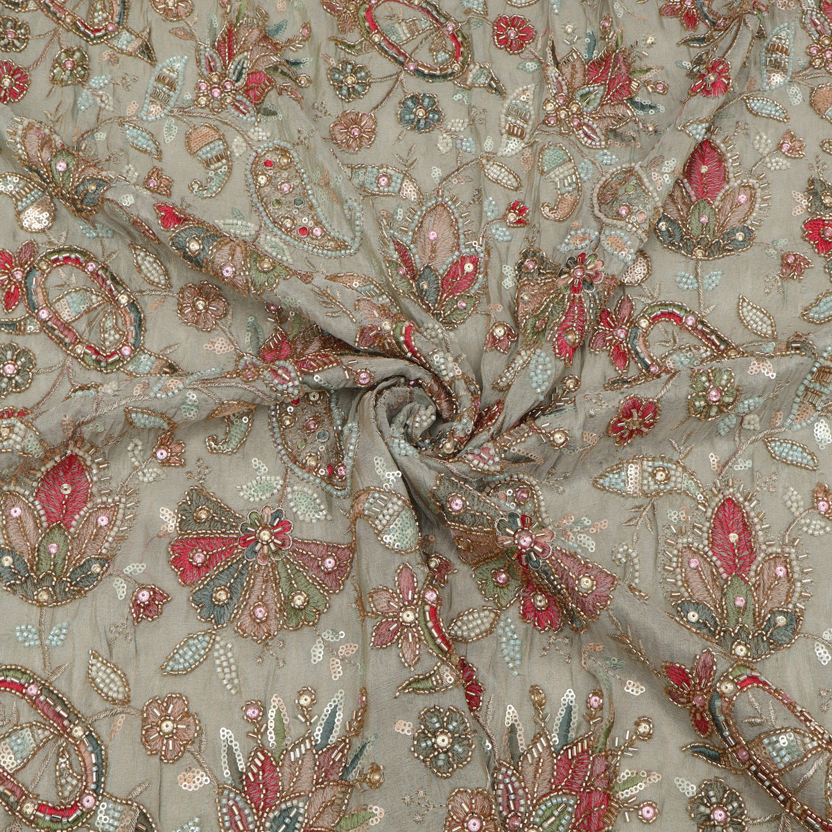Tissue Sequins Embroidery Fabric