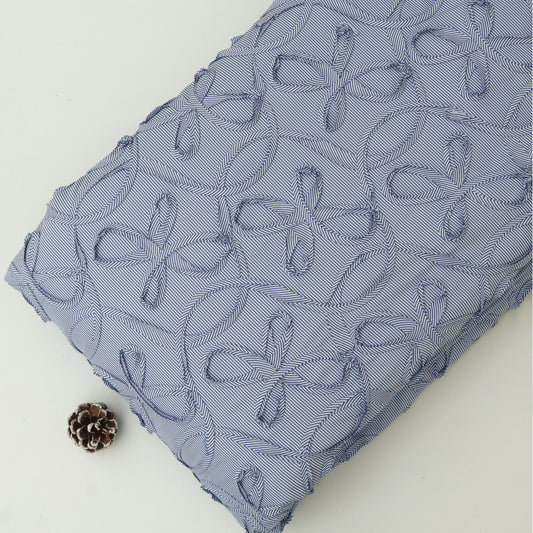 Cotton Stripe Embroidery Fabric