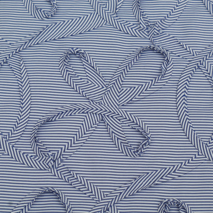 Cotton Stripe Embroidery Fabric
