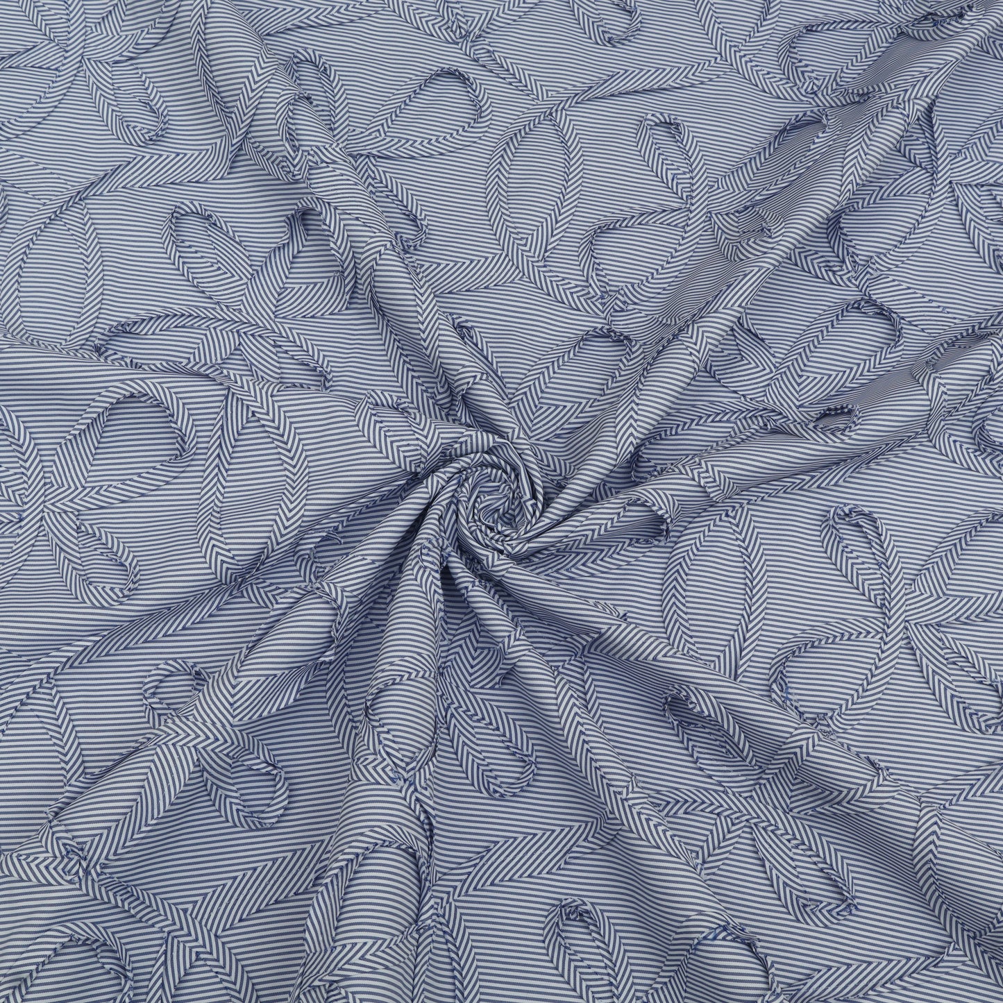 Cotton Stripe Embroidery Fabric
