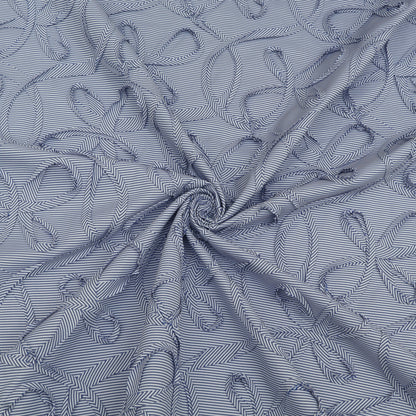 Cotton Stripe Embroidery Fabric