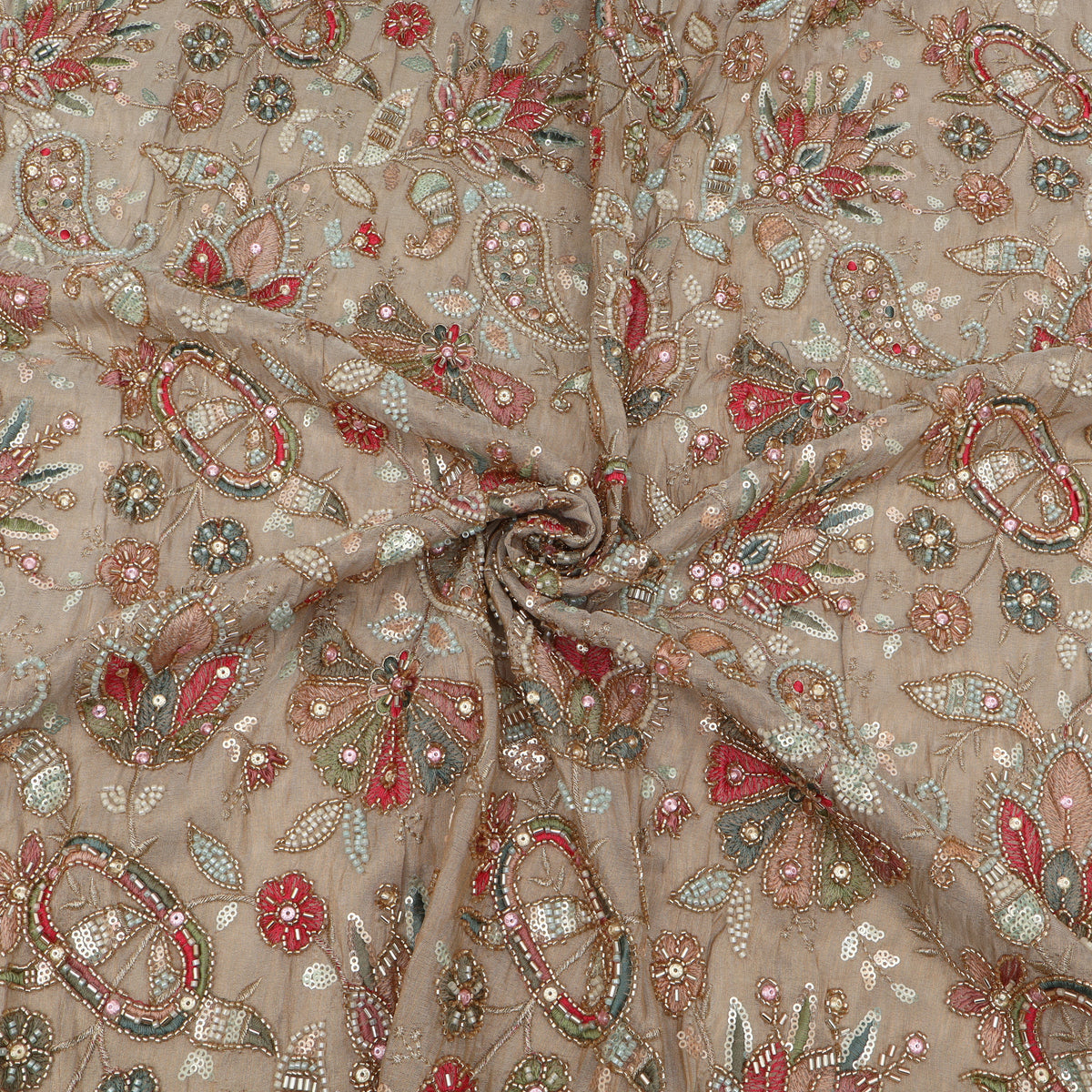Tissue Sequins Embroidery Fabric