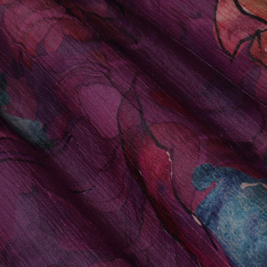 Multi-Color Chinon Crush Print Fabric