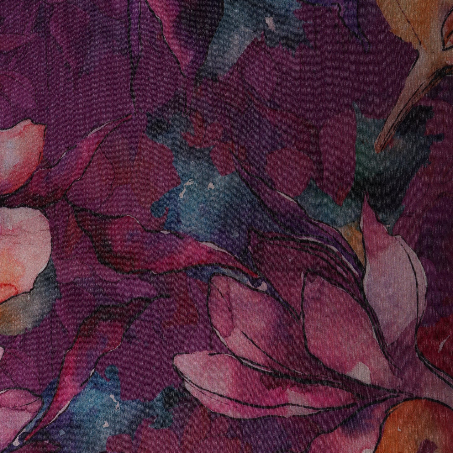 Multi-Color Chinon Crush Print Fabric